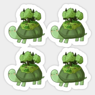 Cute turtle island pack Sticker